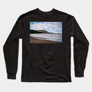 New Quay Coastline - Clouds & Rough Ocean Waves - Ceredigion, Wales Long Sleeve T-Shirt